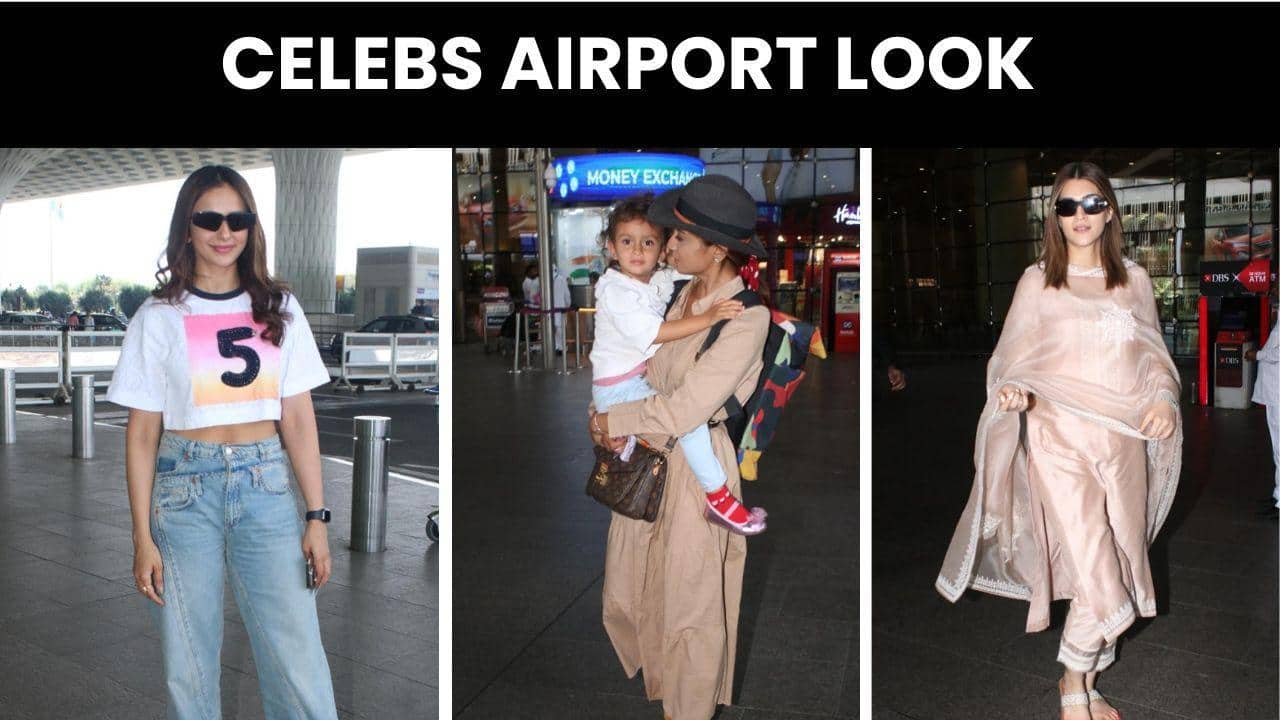Celebs Airport Look: Kriti Sanon’s simplicity win hearts, Shriya Saran snapped with baby girl [Video]