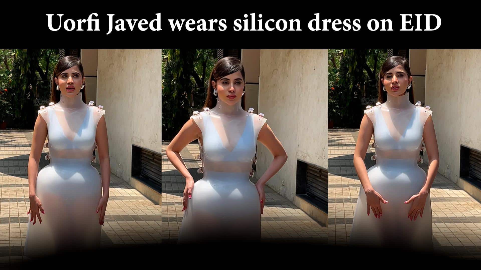 Uorfi Javed dons a silicon dress as she steps out in the city [Video]
