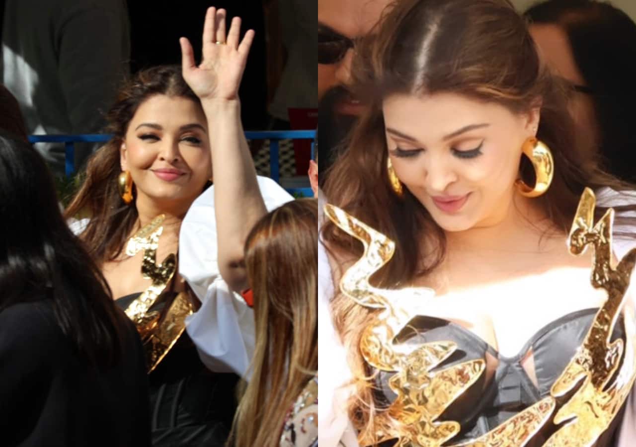 Cannes 2024: Aishwarya Rai Bachchan is a vision in black, white and gold at her first appearance [View Pics, Videos]