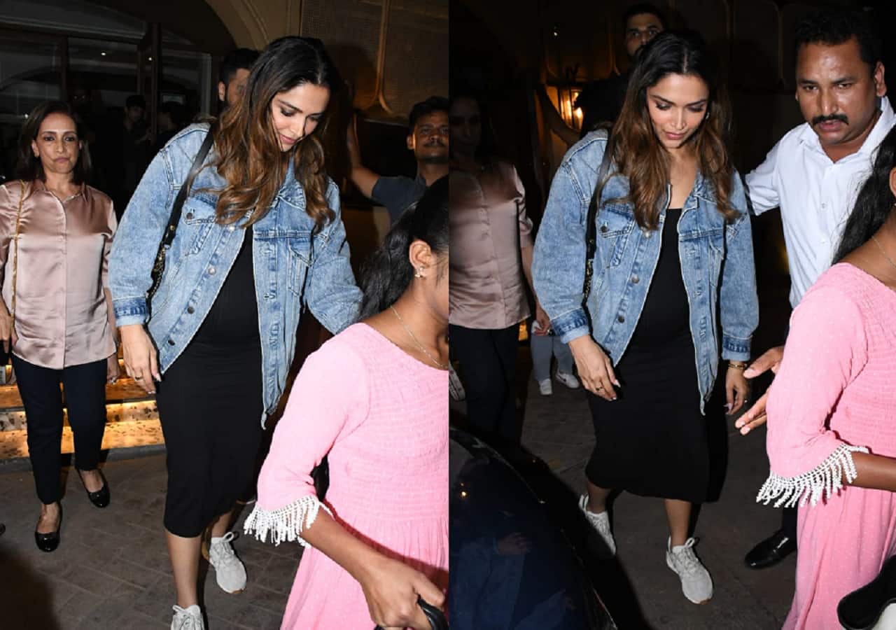 Deepika Padukone flaunts her cute baby bump as she steps out for dinner with her family sans Ranveer Singh