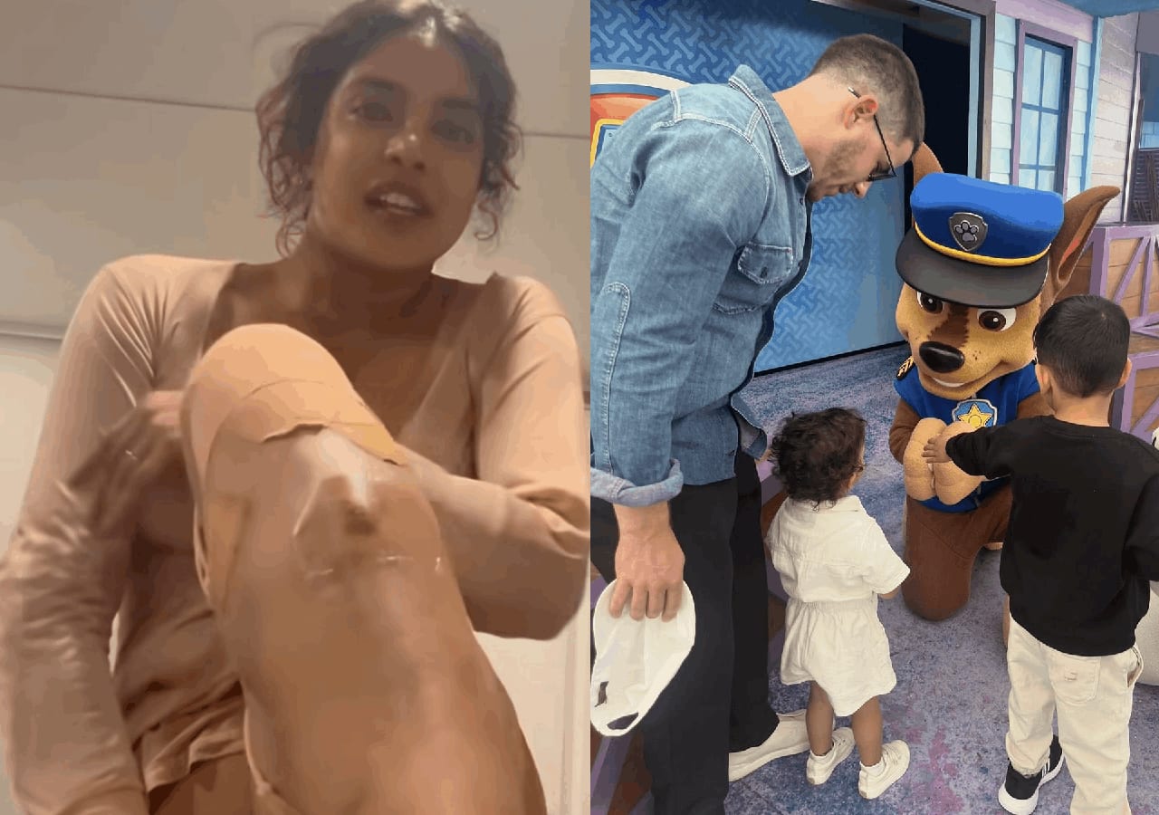 Priyanka Chopra drops pics showing off her bruises from The Bluff sets; Nick Jonas and daughter Malti spend time meeting Paw Patrol