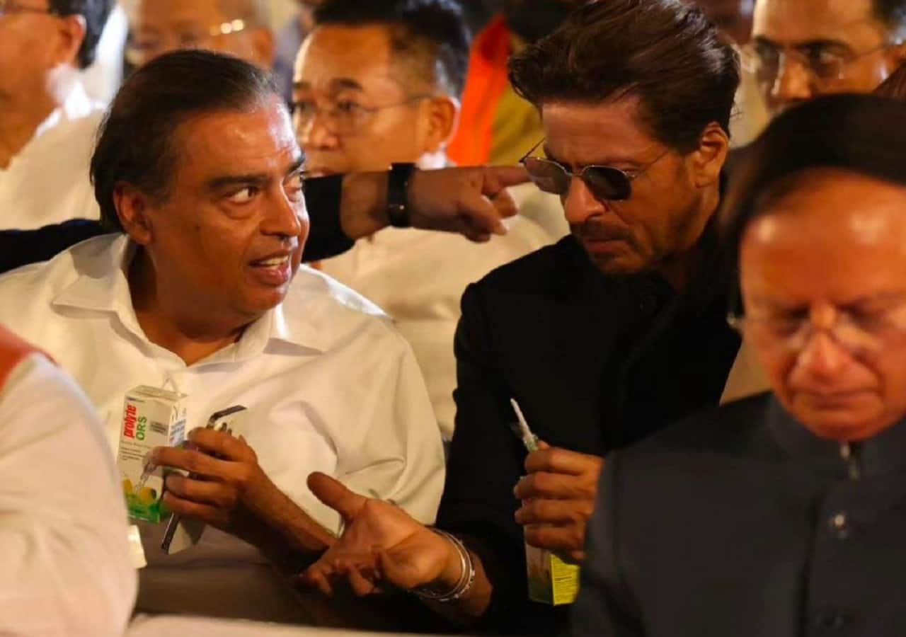 Shah Rukh Khan and Mukesh Ambani’s pictures of sipping Rs 31 ORS at PM Modi’s oath ceremony go viral, netizens react